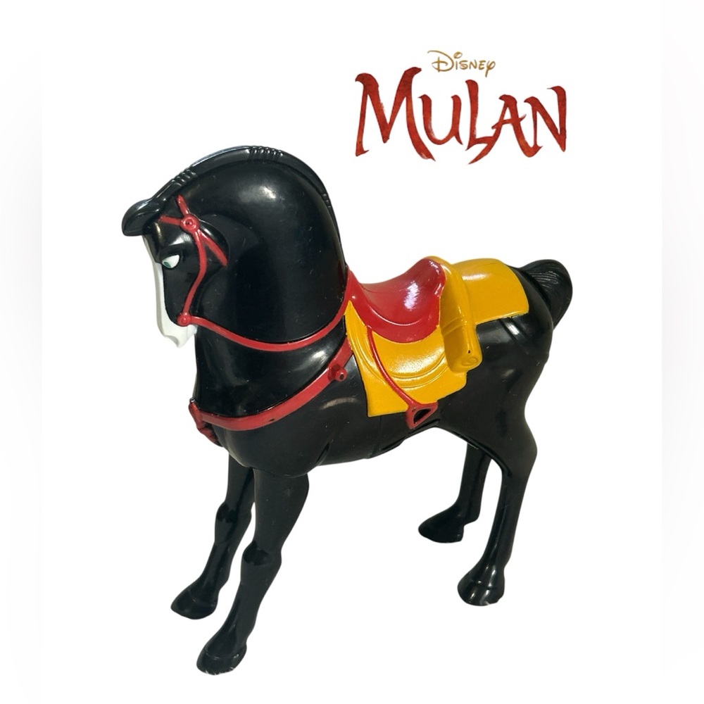 1998 MULAN ‘KHAN’ HORSE WIND-UP HORSE FIGURINE VINTAGE DISNEY HAPPY MEAL TOY